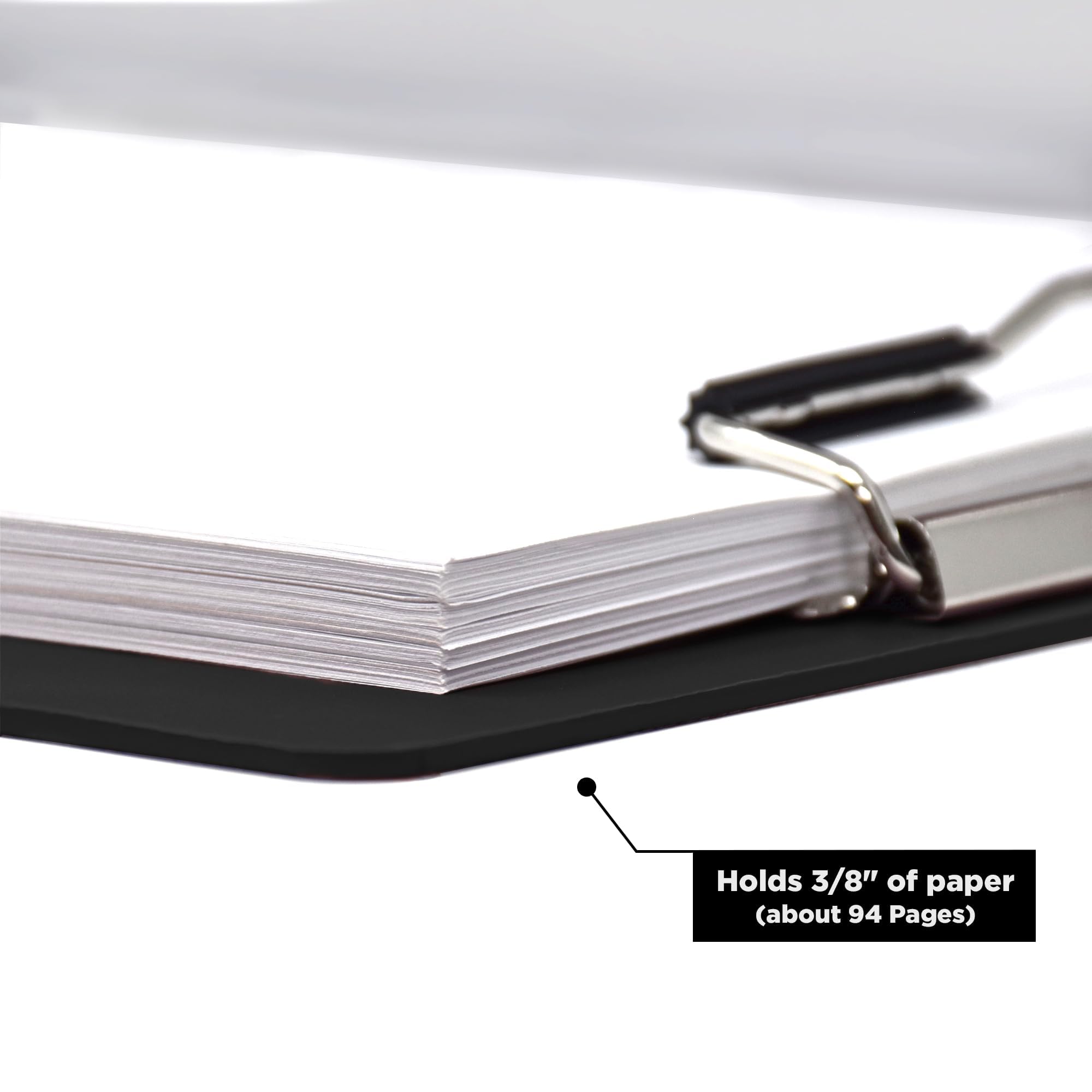 Carstens Confidential Heavy Duty Low-Profile Clipboard with Cover – Plastic, Black - Image 4