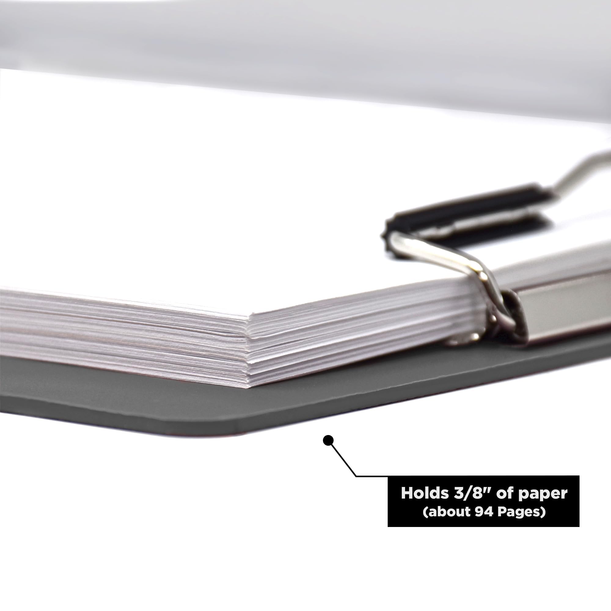 Carstens Emergency Department Heavy Duty Low-Profile Clipboard with Cover – Plastic, Charcoal Gray - Image 4