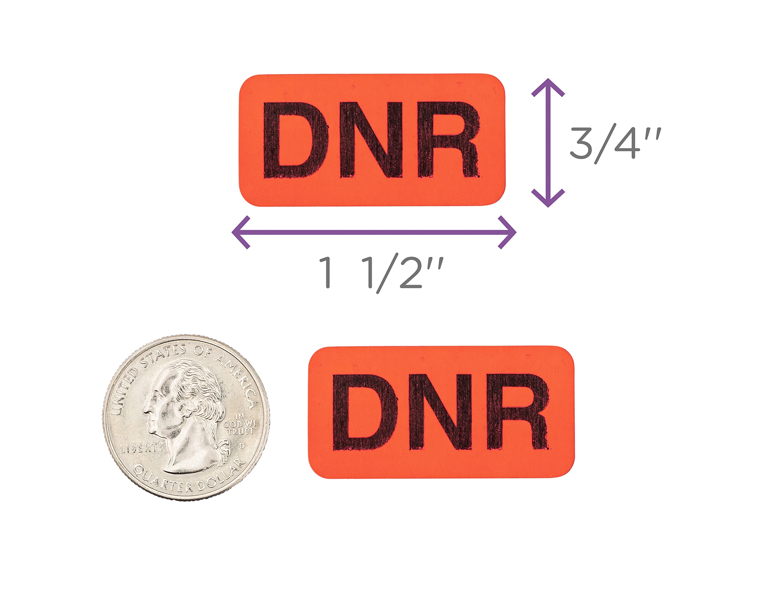 Carstens Medical Stickers – DNR Alert and Instruction Labels for Medical Charts, Red and Black, Roll of 100 Patient Chart Labels, W1.5" x H.75" - Image 5