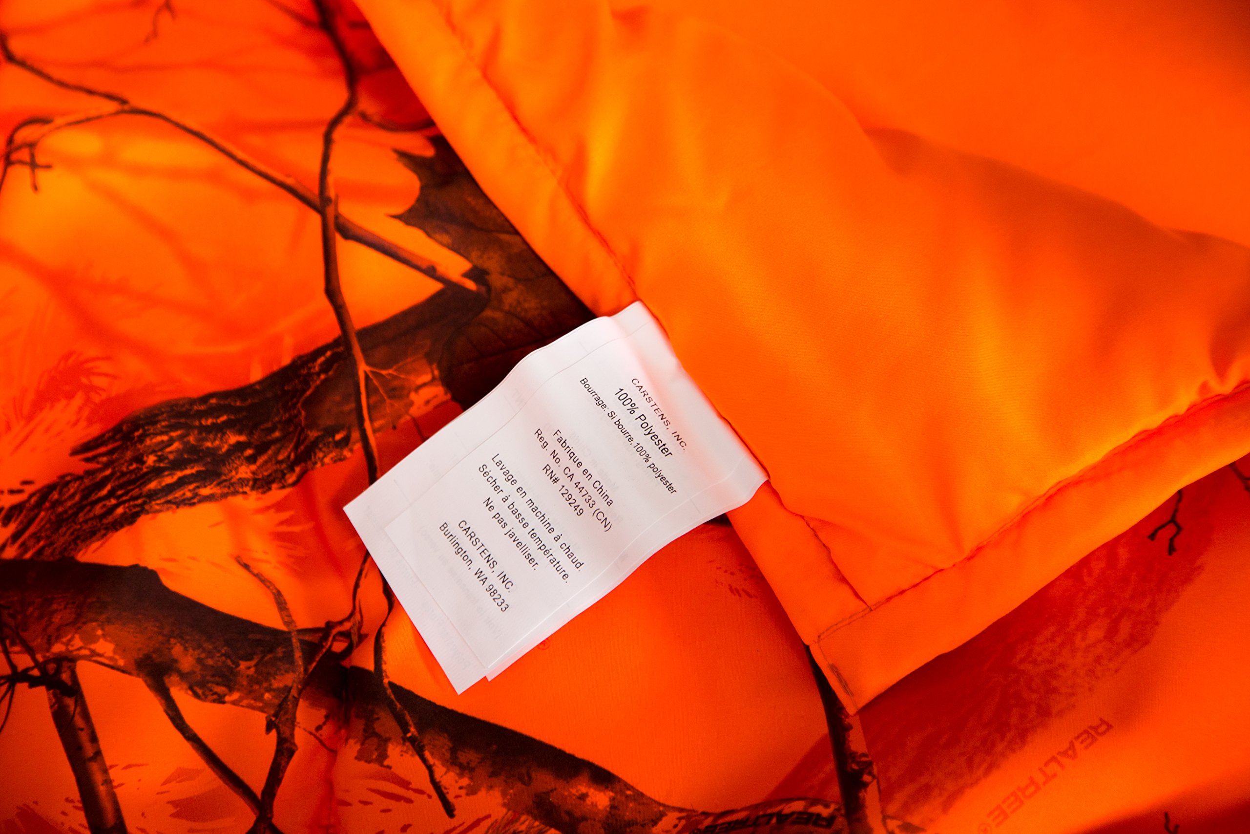 Carstens Real Tree AP Camo 3-Piece Crib Sheet Set, Orange - Image 5